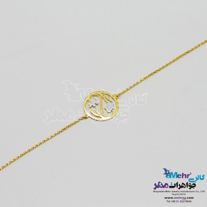 دستبند طلا - طرح گل لاله-SB0067